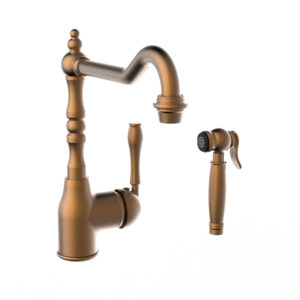 Provincial Kitchen Mixer with Spray- Bronze  400073BR