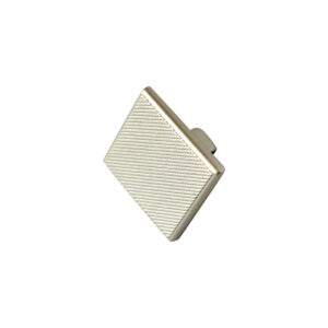 Citterio Lacquer Silver Knurled Square Knob CIT.34.LS