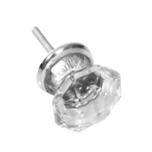 Glass Multi faceted Cabinet Knob.  GL11A