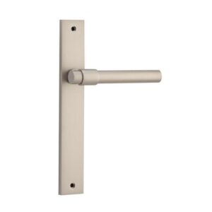 Helsinki Lever Passage Set on Plate  Satin Nickel