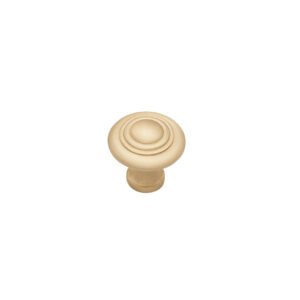 Traditional stepped satin brass Cabinet Knob THC6698