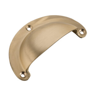 Classic Satin Brass Cabinet Cup Pull.  THC6695