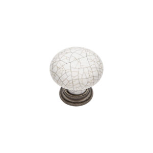 White Crazed Porcelain Cabinet knob  VS41WCR