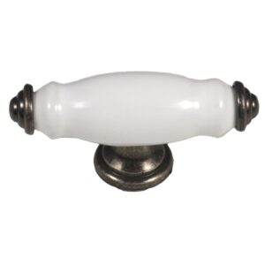 Versailles provincial white porcelain T knob  VS1