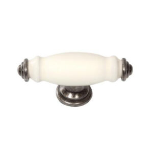 Versailles Ivory Porcelain and Pewter T Knob VS2