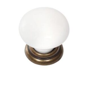 White Porcelain Cabinet Knob  VS48