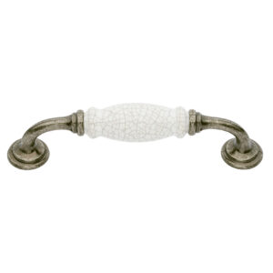 Versailles White Crazed Porcelain Cabinet Handle  VS51