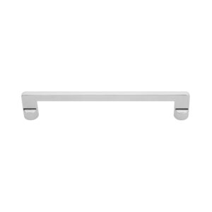 Sleek silver-colored metal bar with a modern design, perfect for contemporary interiors.