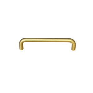 Sleek gold-colored metal bar with a modern design, perfect for contemporary interiors.
