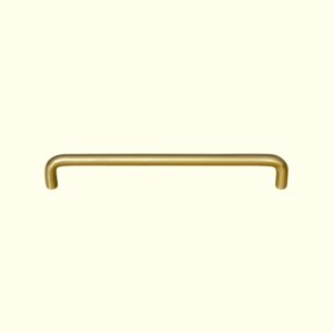 Sleek gold-colored metal bar with a modern design, perfect for contemporary interiors.