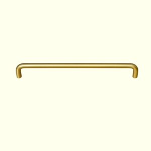 Sleek gold-colored metal bar with a modern design, perfect for contemporary interiors.