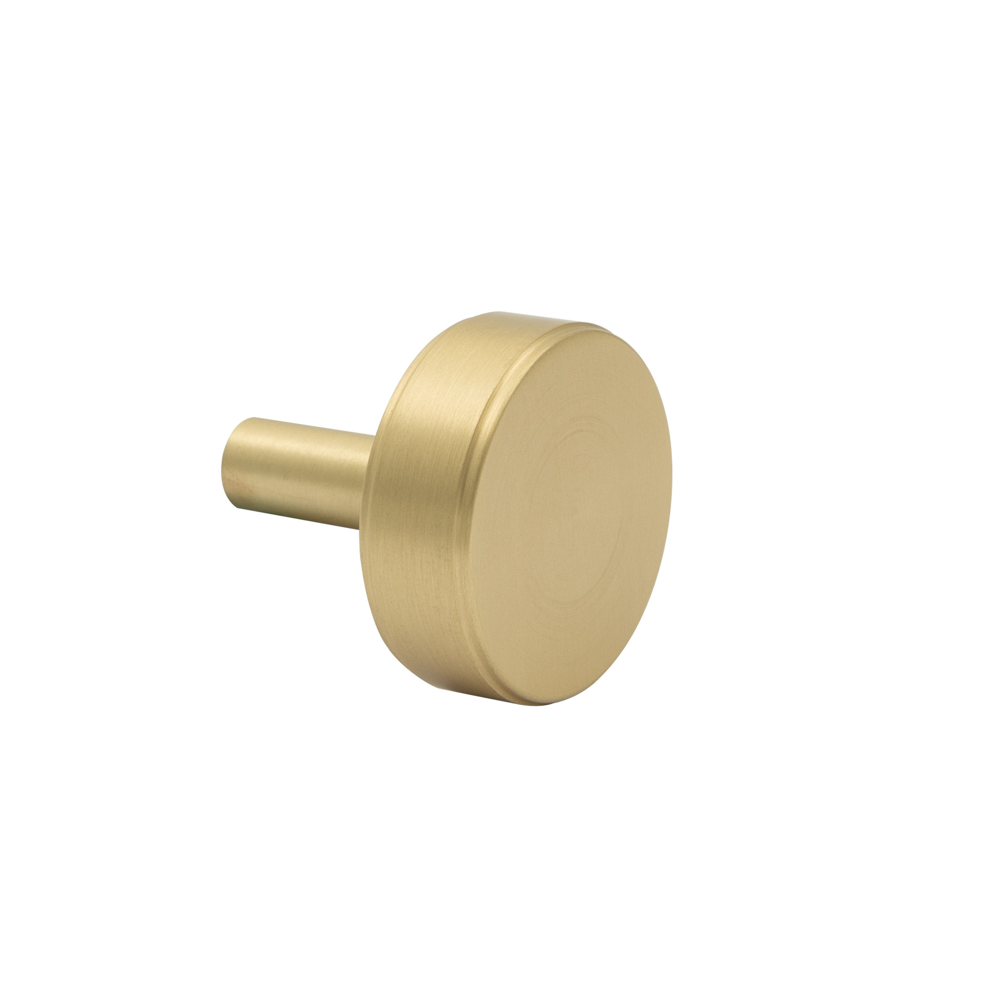 6523-MSB Windsor Planar Golden cabinet knob on a white background.
